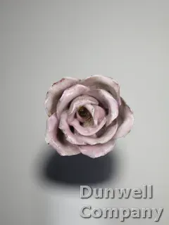 Hatpin – Antique Pink Flower Atop a Long Shaft